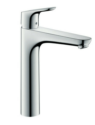 Mitigeur de lavabo Hansgrohe Focus 190 Ecosmart en laiton chromé avec tirette et vidage — vue 2