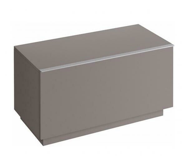 Meuble latéral bas Geberit / Keramag iCon 89 cm avec un tiroir au sol en platine laqué ultra-brillant