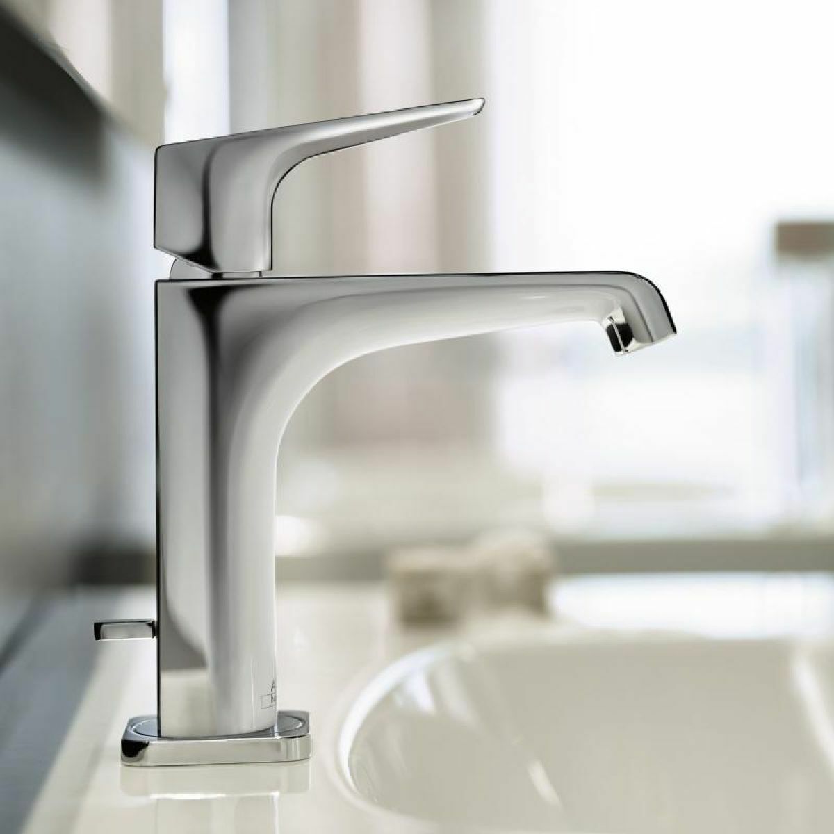 Mitigeur de lavabo AXOR Citterio E 130 avec poignée à levier et tirette de vidage - vue 4