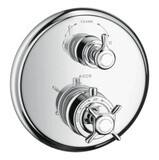 AXOR Montreux Thermostatique encastré avec robinet d'arrêt/inverseur, poignée croisillon
