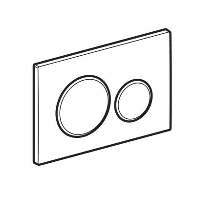 Geberit Sigma20 Flush Plate / Matte White Lacquered - Design Rings: Chrome Glossy