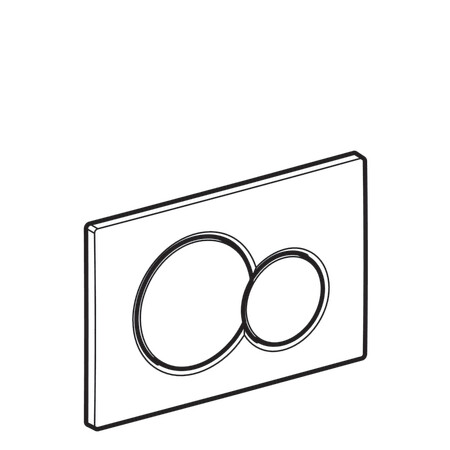 Geberit Sigma01 Round Actuation Plate / Glossy Chrome - Matte Chrome