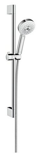 Barre de douche Hansgrohe avec douchette à main Crometta EcoSmart et flexible Metaflex