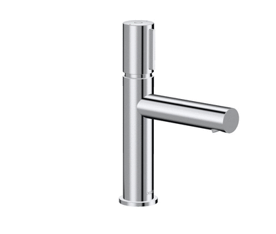 Mitigeur de lavabo AXOR Uno 110 en laiton chromé avec poignée zéro et bonde à écoulement libre