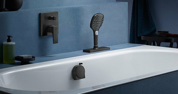 Set de finition pour mitigeur bain / douche encastré Hansgrohe Metropol en noir mat - vue 2