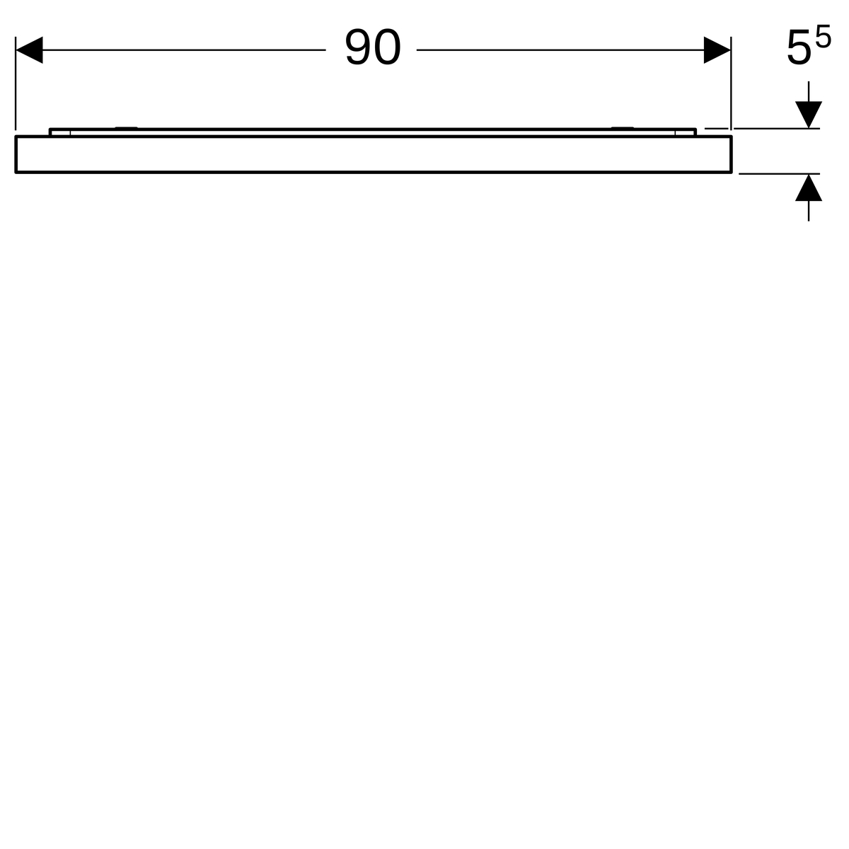 Miroir lumineux Geberit Xeno² 90 cm avec éclairage indirect - vue 7