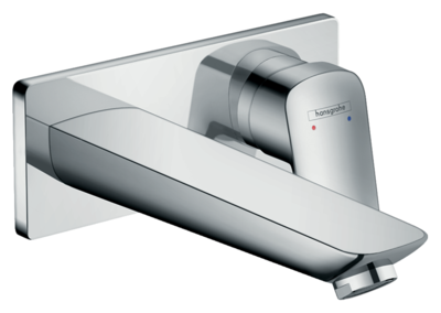 Mitigeur de lavabo encastré Hansgrohe 195 mm en laiton chromé