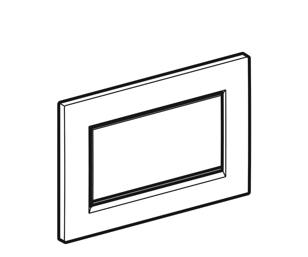 Geberit Sigma10 Square Actuator Plate / Brushed Chrome - Design Stripes: Polished Chrome