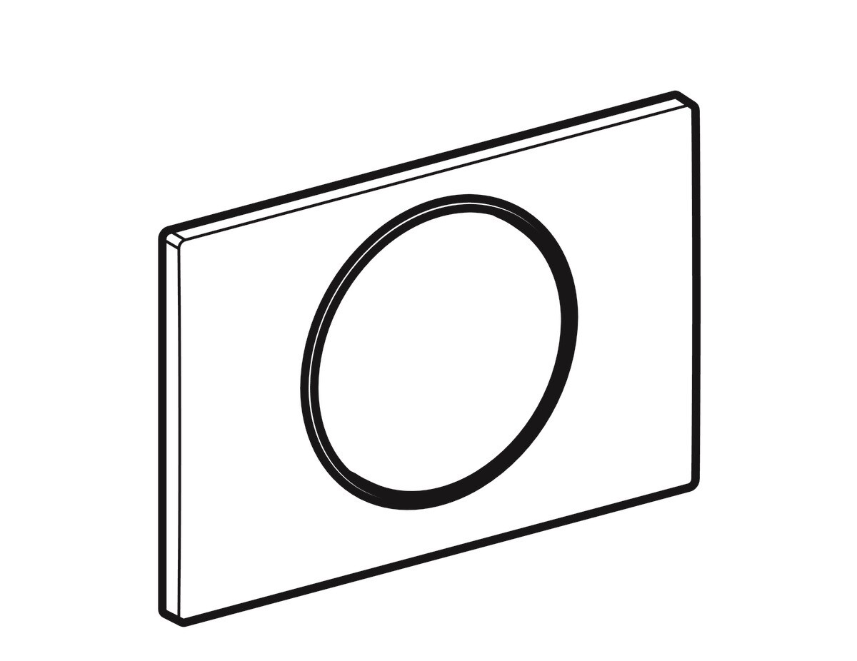 Geberit Sigma10 plaque de déclenchement, blanc, chromé mat, design rectangulaire avec cercle central.