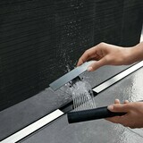 Set de finition Geberit CleanLine60 - Noir / Métal brossé - Longueur 30 - 130 cm