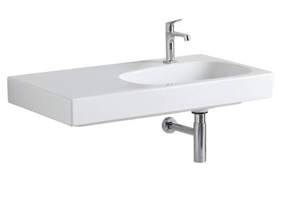 Plan-vasque Geberit Citterio 90 cm avec espace de rangement à gauche