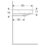 Plan-vasque Geberit Citterio 90 cm avec espace de rangement à droite
