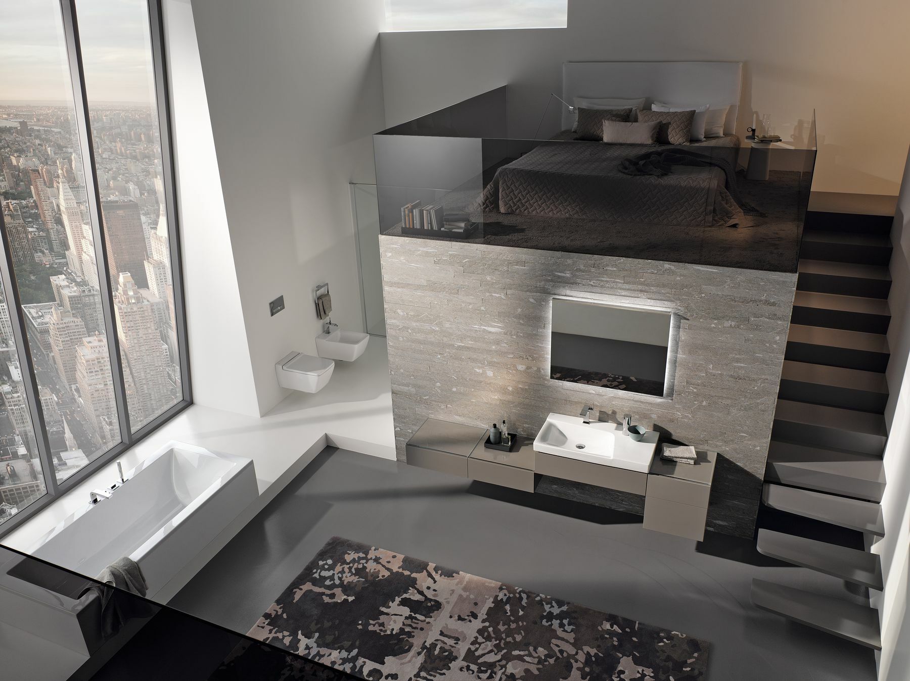 Miroir lumineux Geberit Xeno² 90 cm avec éclairage indirect - vue 3
