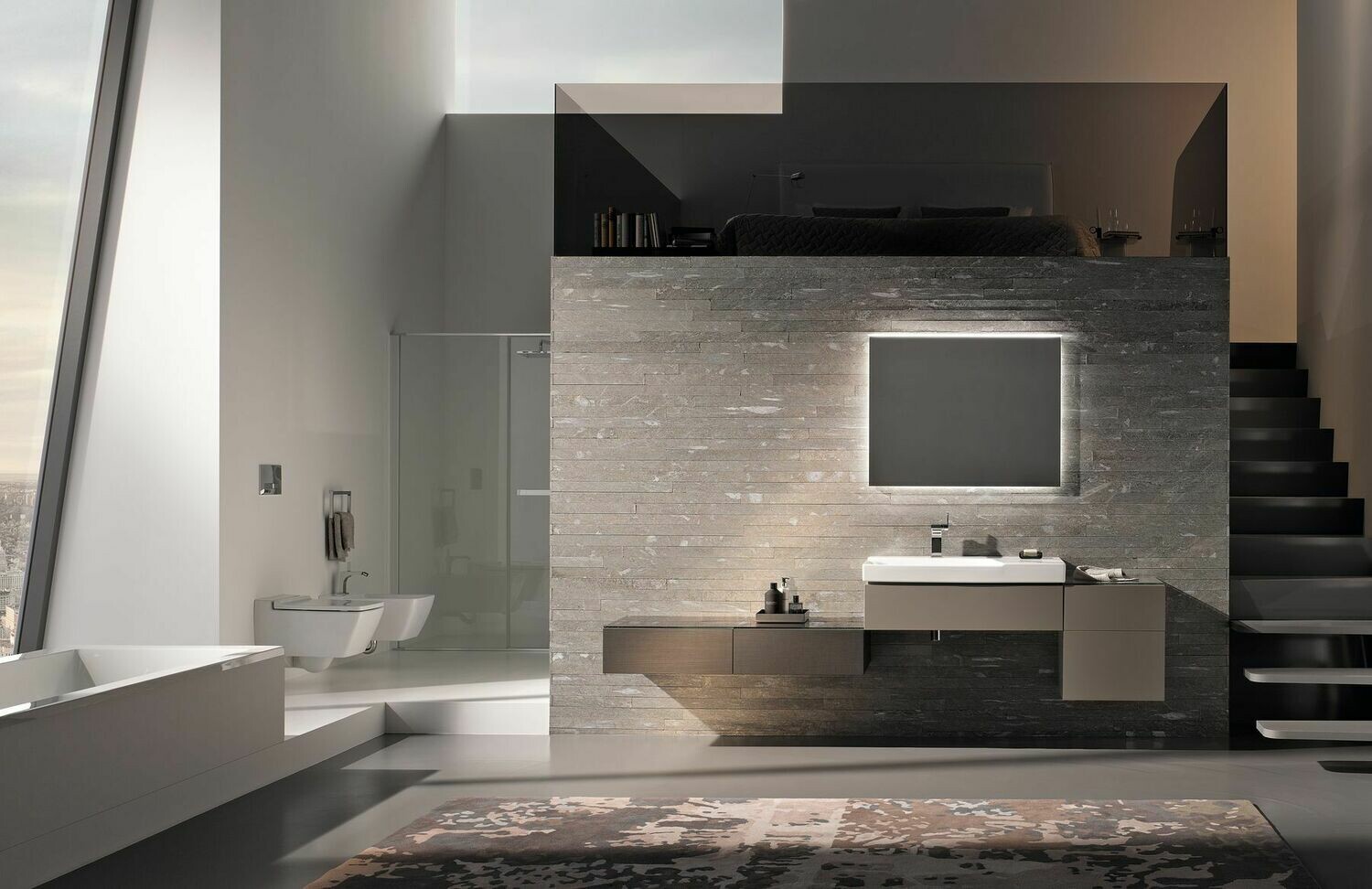 Geberit Xeno² 90 cm Illuminated Mirror with Indirect Lighting