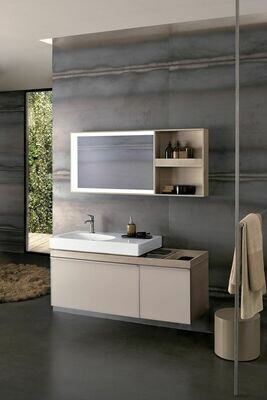 Plan-vasque Geberit Citterio 90 cm avec espace de rangement à droite