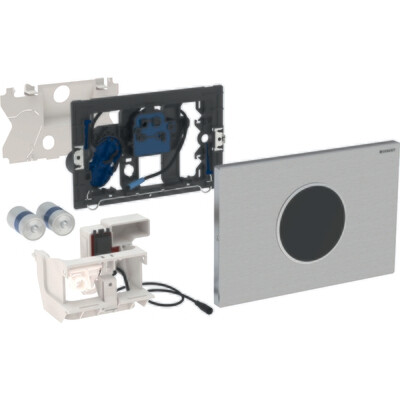 Plaque de déclenchement infrarouge Geberit Sigma10 électronique à visser pour réservoir à encastrer Sigma 12 cm / Acier inoxydable brossé / Anti-vandalisme