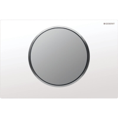Plaque de déclenchement Geberit Sigma10 / Blanc - Chromé mat