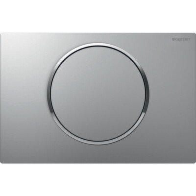 Plaque de déclenchement Geberit Sigma10 / Chromé mat - anneau design chromé brillant