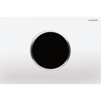 Plaque de déclenchement infrarouge​ Geberit Sigma10 électronique   pour réservoir à encastrer Sigma 12 cm / Blanc - Chromé brillant