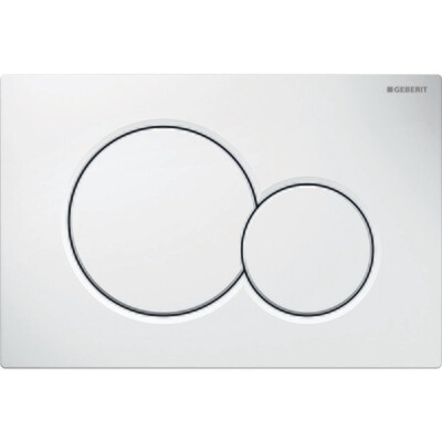 Plaque de déclenchement Geberit Sigma01 round / Blanc alpin
