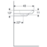 Plan-vasque Geberit myDay 100 cm