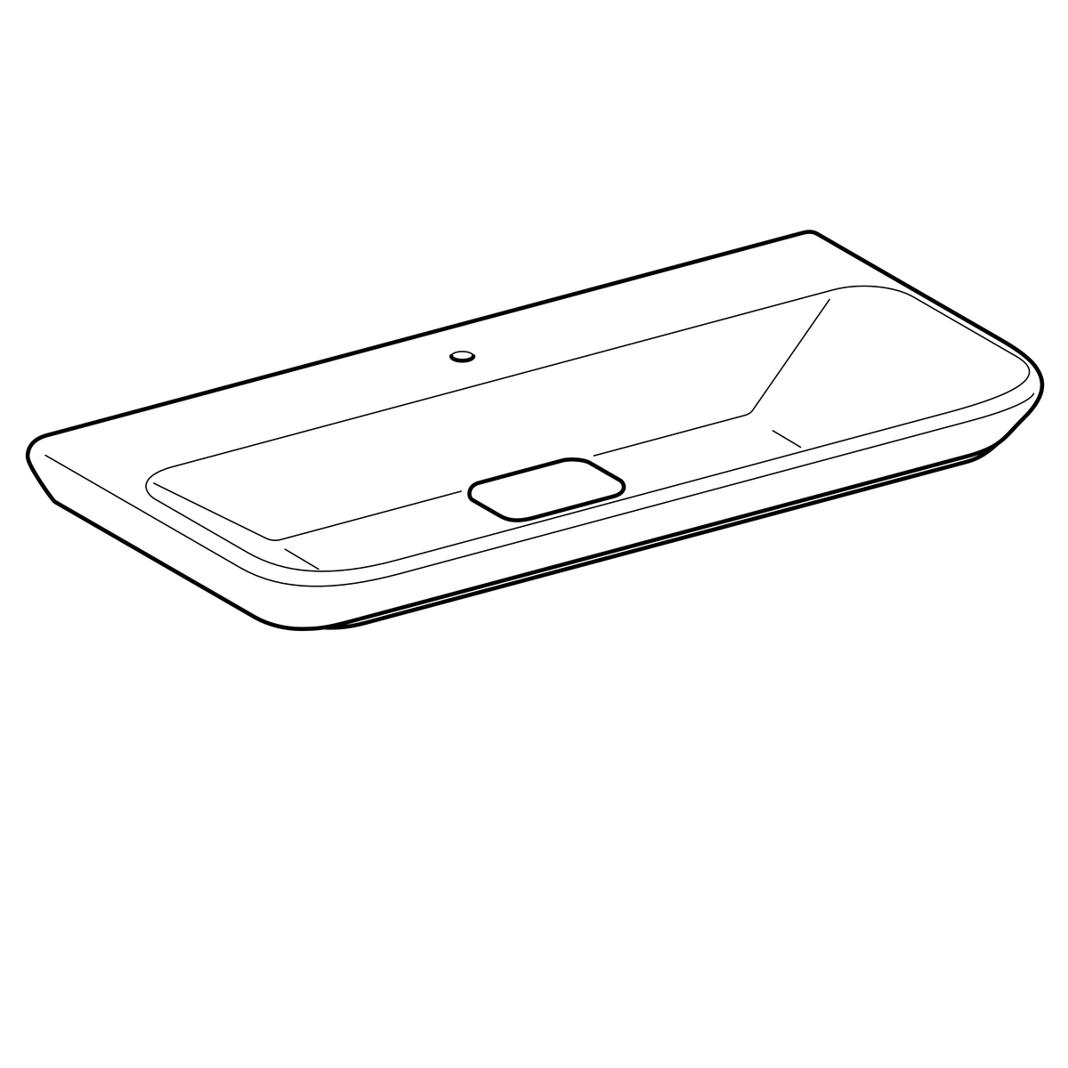 Plan-vasque Geberit myDay 100 cm - vue 6