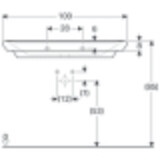 Plan-vasque Geberit myDay 100 cm
