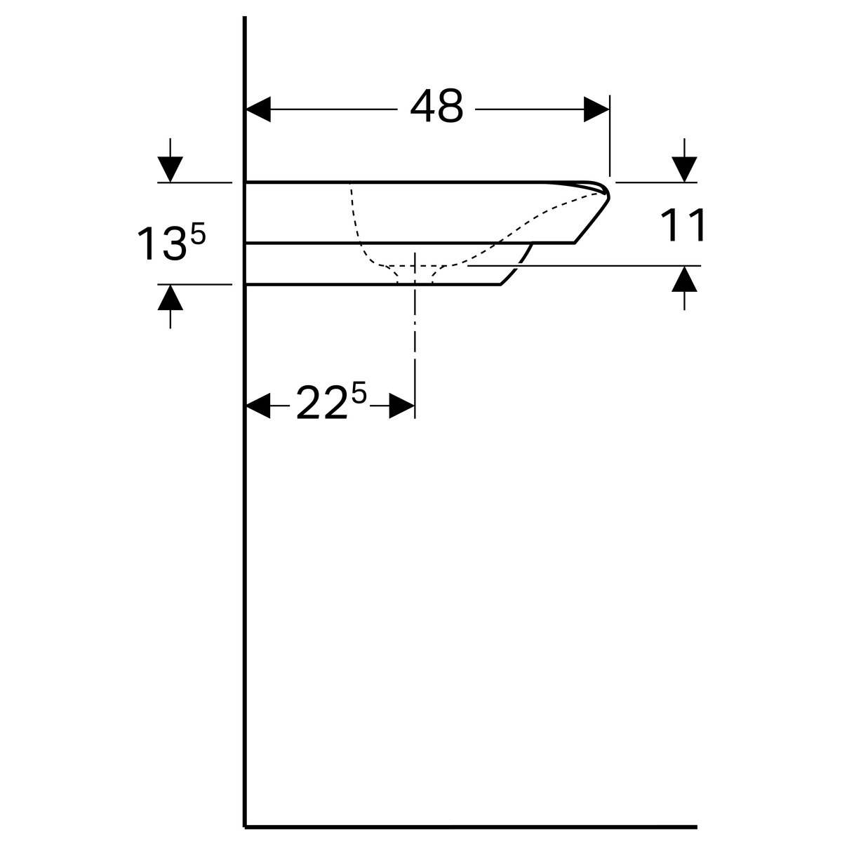 Plan-vasque double Geberit myDay 130 cm - vue 8
