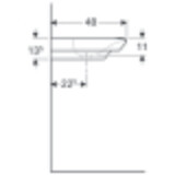 Plan-vasque double Geberit myDay 130 cm
