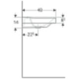 Plan-vasque Geberit Xeno² 90 cm avec espace de rangement à droite