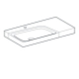 Plan-vasque Geberit Xeno² 90 cm avec espace de rangement à droite
