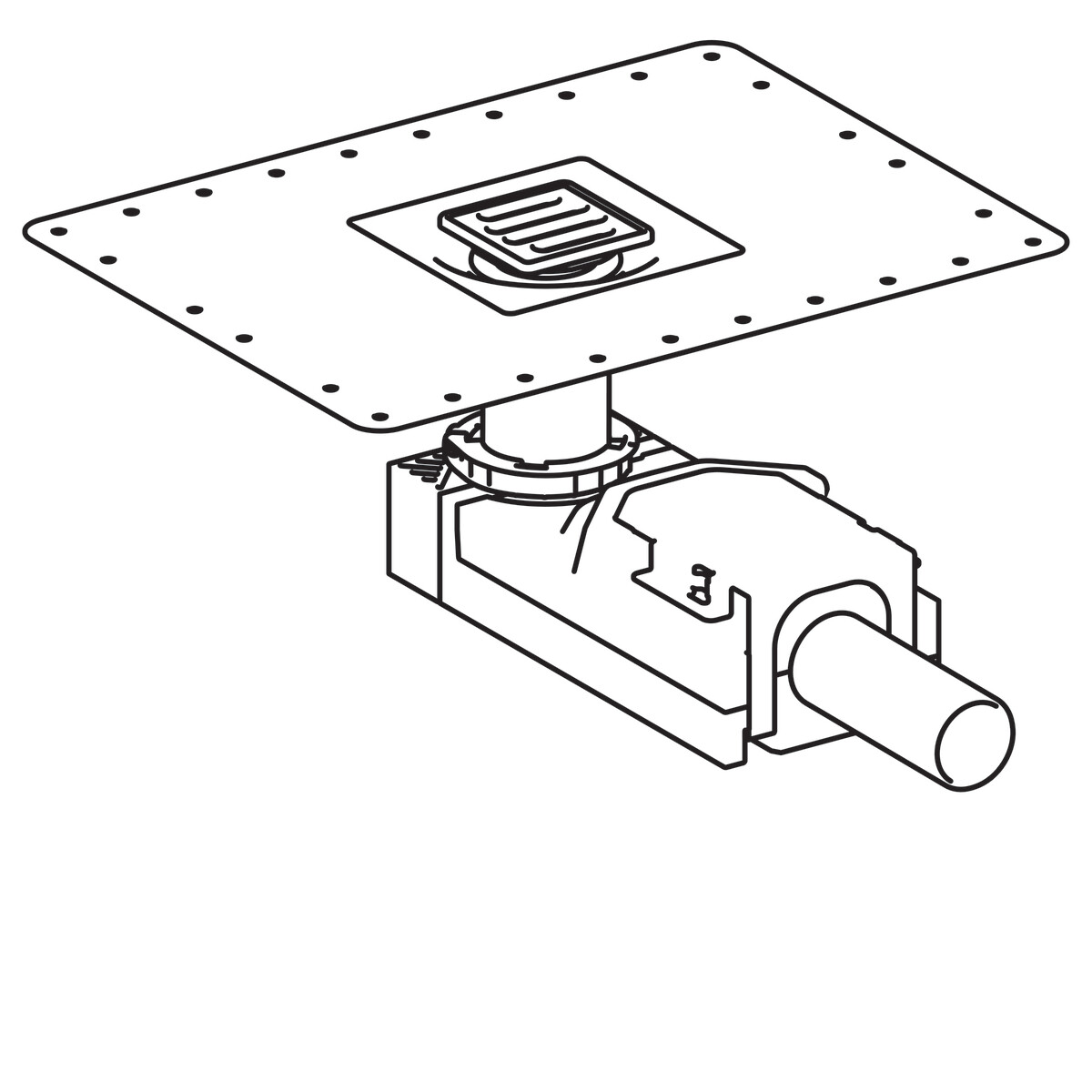 Siphon de sol : set d'installation + grille design - débit d'évacuation 24 L/min — vue 4