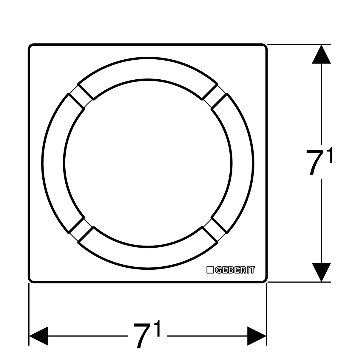 Grille de siphon Geberit modèle cercle - vue 6