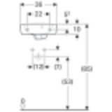 Lave-mains Geberit Selnova Square 36 cm