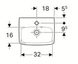 Lave-mains Geberit Selnova Square 36 cm