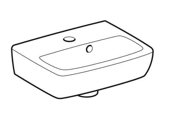 Lave-mains Geberit Selnova Square 36 cm — vue 4