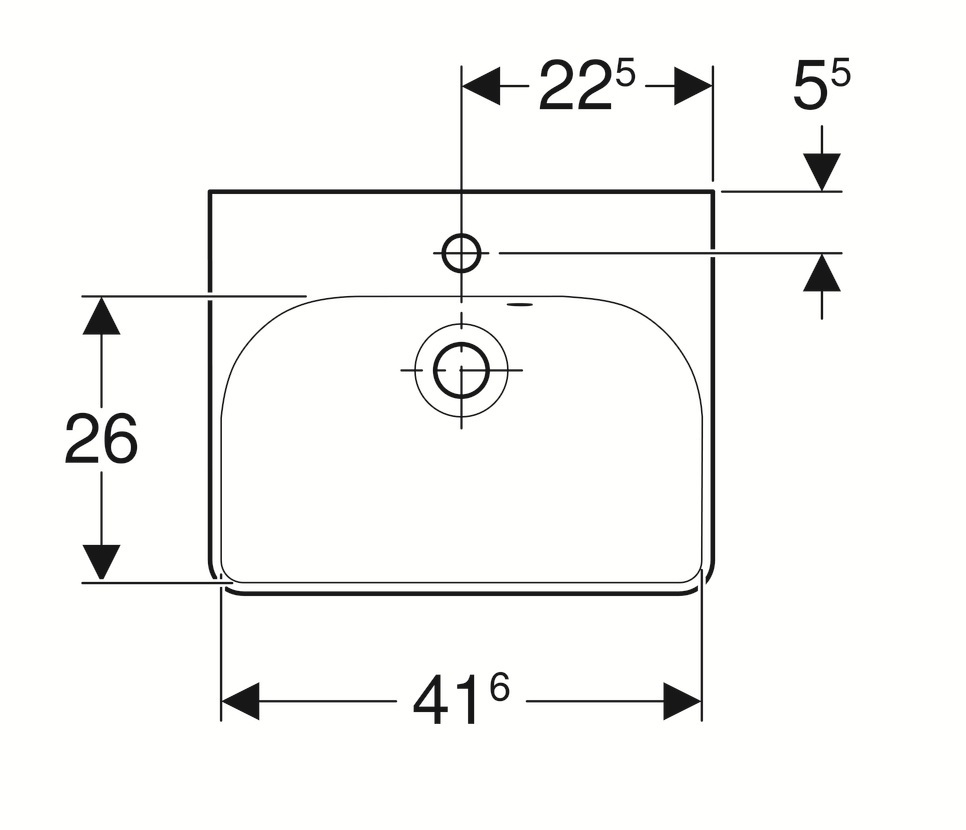 Lave-mains Geberit Smyle Square 45 cm - vue 6