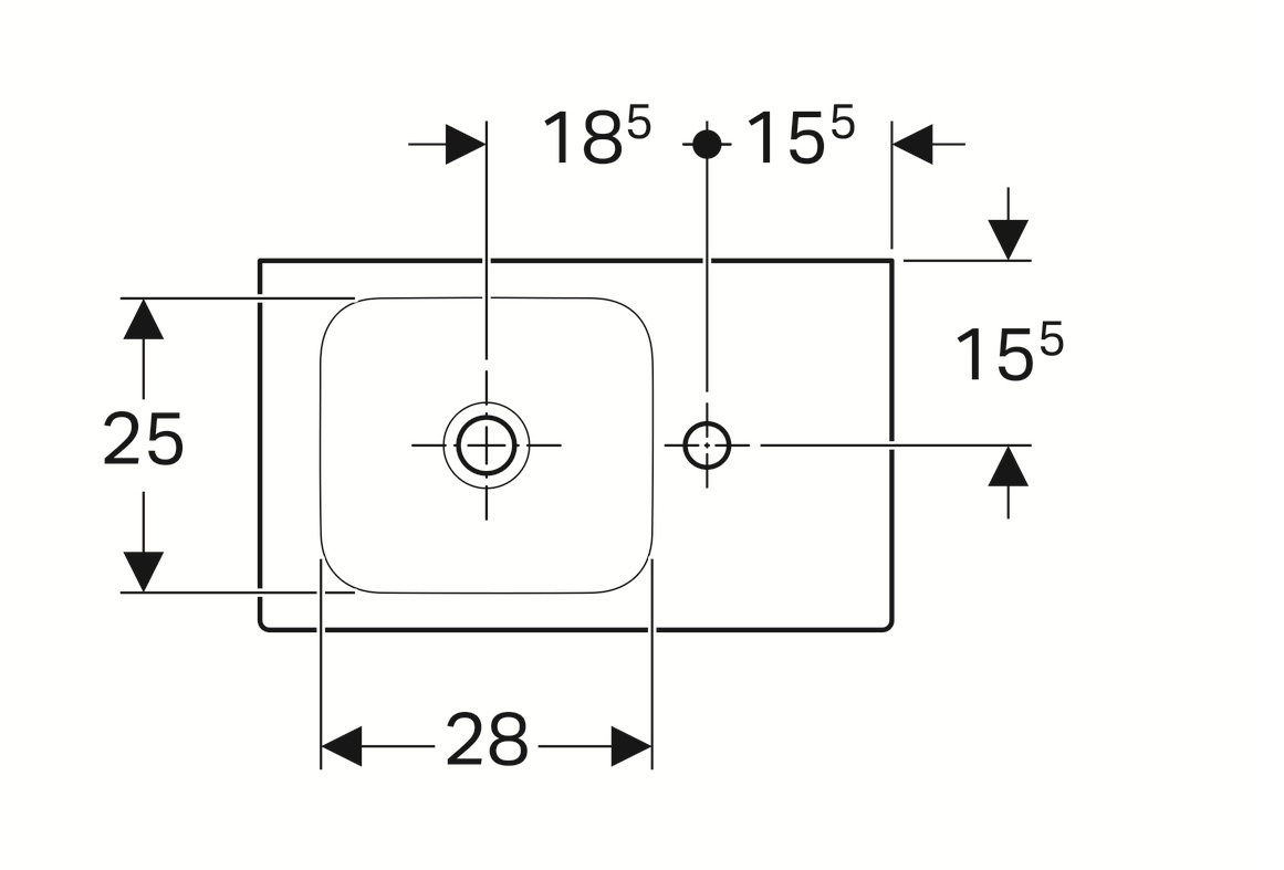 Lave-mains Geberit iCon 53 cm - vue 6