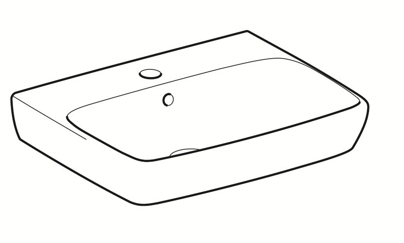 Lavabo Geberit Selnova / Smyle C Square 55 cm — vue 5