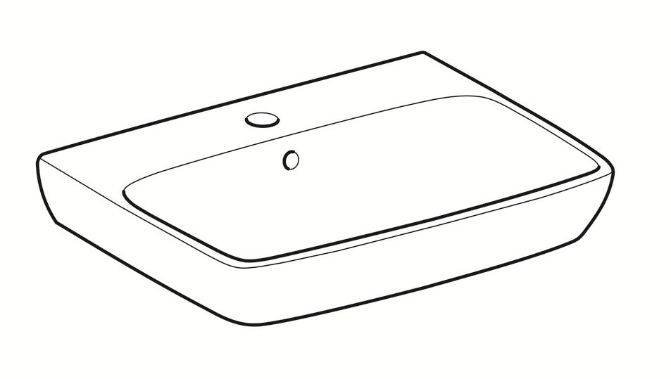 Geberit Selnova / Smyle C Square Washbasin 60 cm