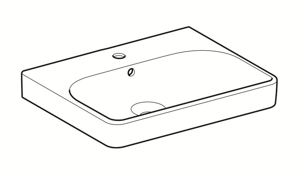 Lavabo Geberit Smyle Square 60 cm — vue 3