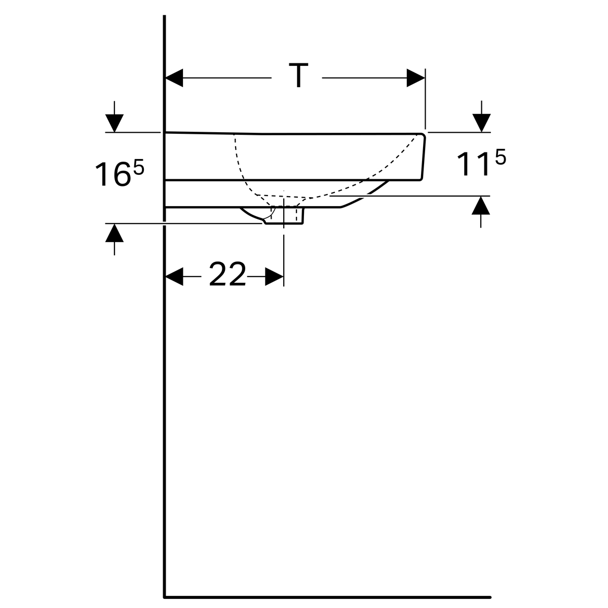 Plan-vasque Geberit / Keramag Smyle Square 90 cm - vue 5