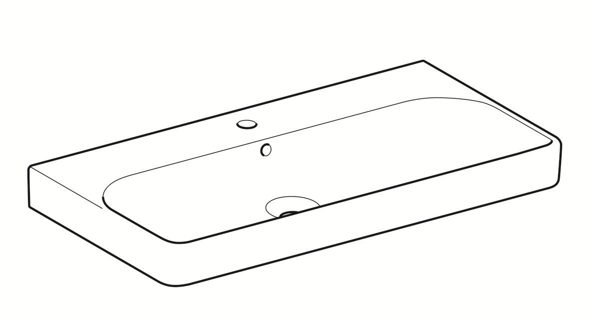 Plan-vasque Geberit / Keramag Smyle Square 90 cm - vue 2