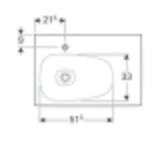 Plan-vasque Geberit Citterio 75 cm