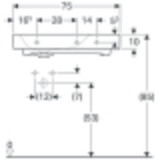Plan-vasque Geberit Citterio 75 cm