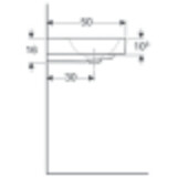 Plan-vasque Geberit Citterio 75 cm