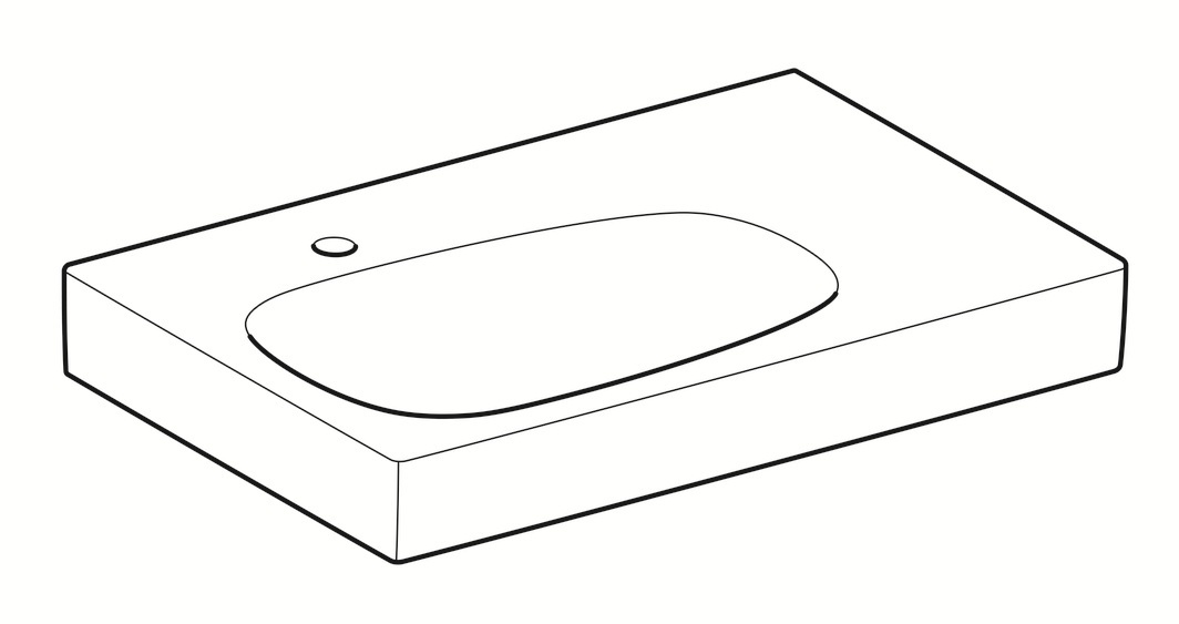 Plan-vasque Geberit Citterio 75 cm - vue 7