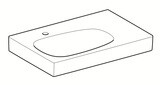 Plan-vasque Geberit Citterio 75 cm