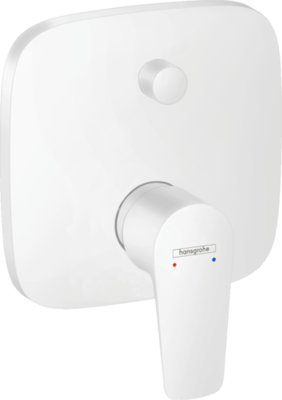 Set de finition pour mitigeur bain / douche encastré Hansgrohe Talis E en blanc mat