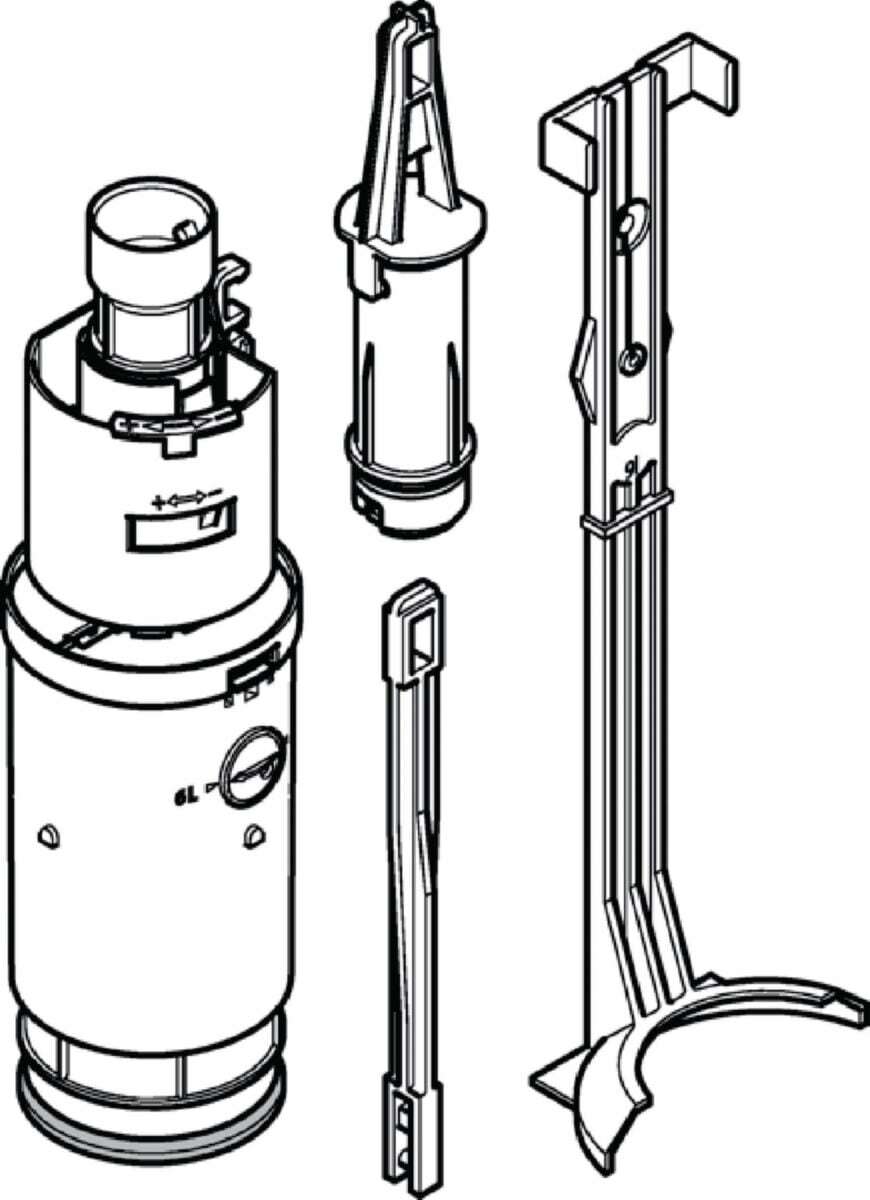 Cloche sans bassin pour réservoir à encastrer Geberit Delta 12 cm et Twinline 12 cm - vue 2